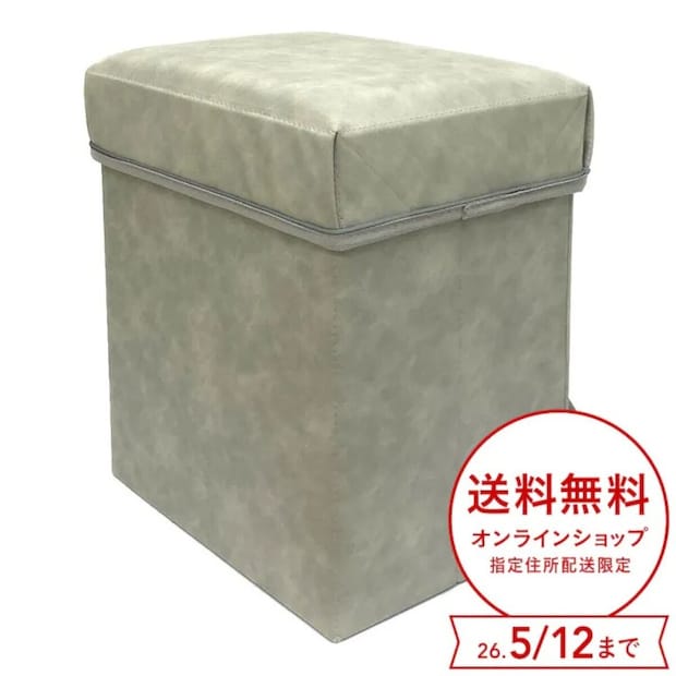 カインズ 持ち運びできる防災収納スツール グレー カインズの持ち運びできる防災収納スツール グレーのビジュアル