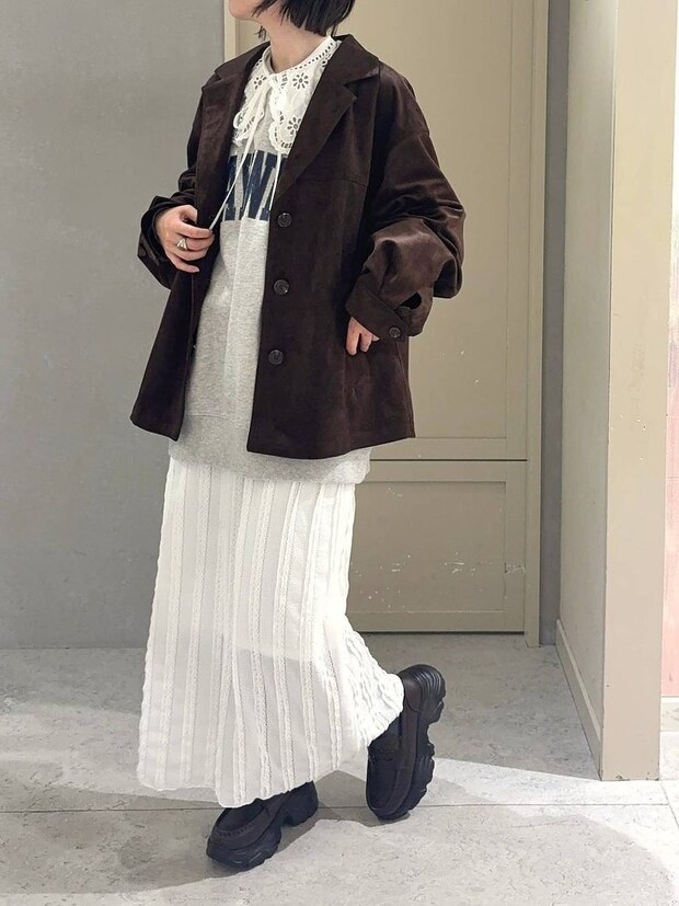 グレースウェット スカート コーデ グレースウェットとスカートのコーデ3