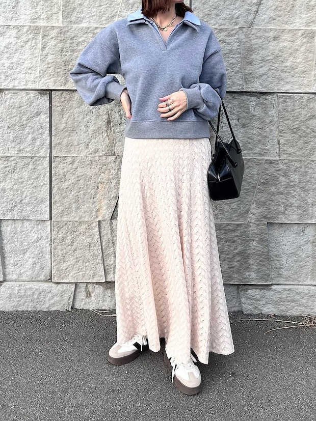 グレースウェット スカート コーデ グレースウェットとスカートのコーデ1