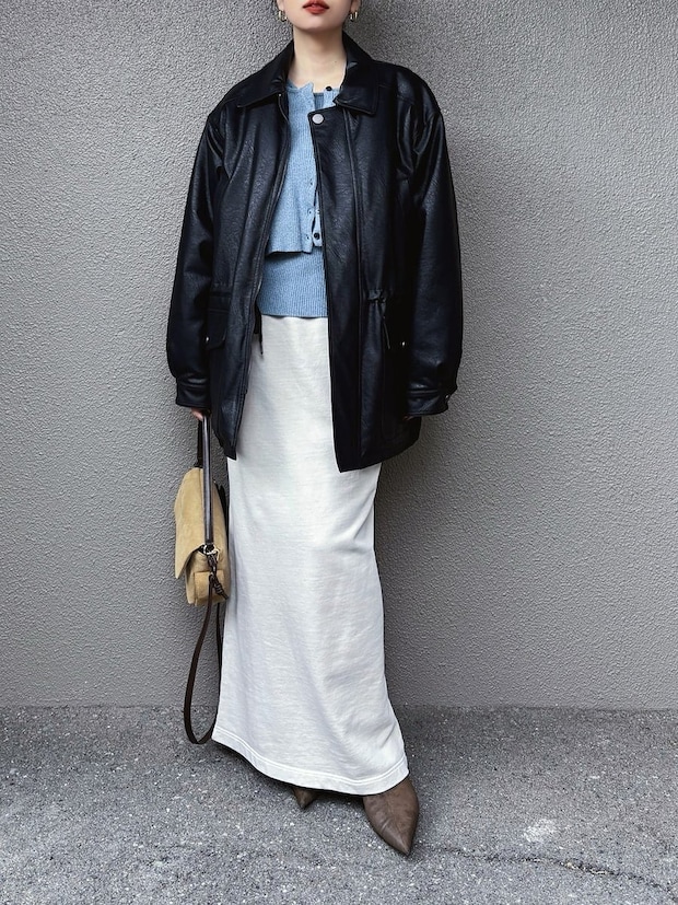 レザージャケット コーデ レザージャケットコーデ2