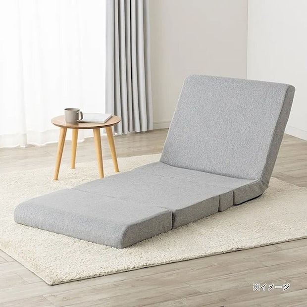 カインズ　CAINZ　座椅子としても使えるリクライニングソファ グレー