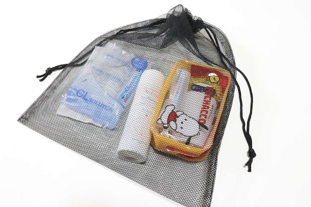 メッシュ巾着バッグ　使用例