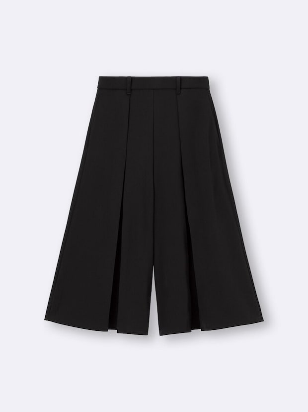 ドレープキュロッツ 2026gu値下げ黒ドレープキュロッツ