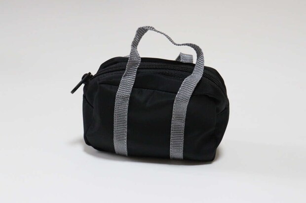 セリアのスクールバッグ風ミニポーチに収納する