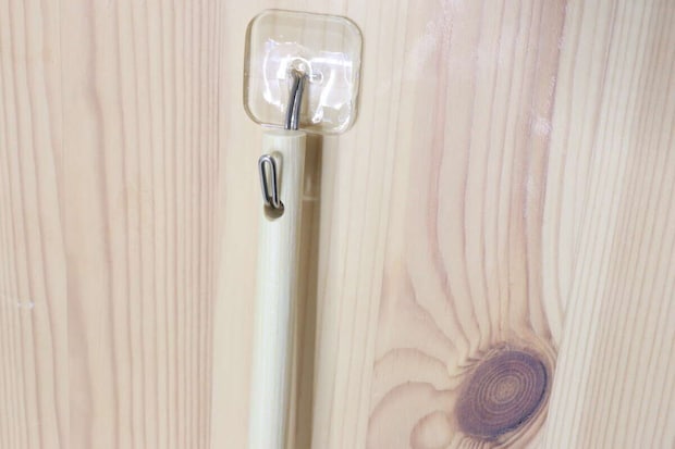 ふわふわダスター 竹ハンドル　フック穴