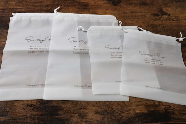 トラベルビニール巾着ポーチセット（fun trip）