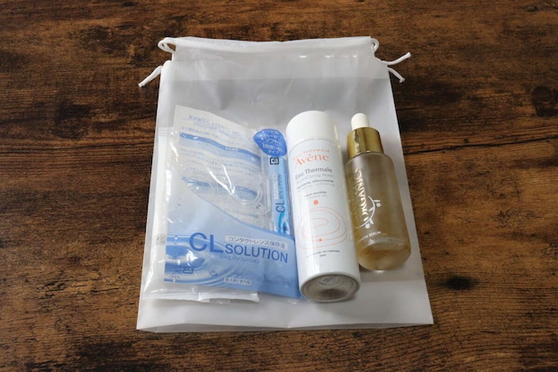 トラベルビニール巾着ポーチセット(fun trip) Sサイズ トラベルビニール巾着ポーチセット(fun trip) Sサイズ