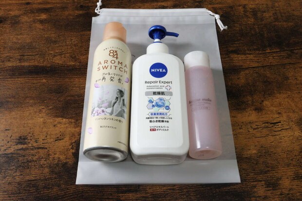 トラベルビニール巾着ポーチセット(fun trip) Mサイズ トラベルビニール巾着ポーチセット(fun trip) Mサイズ