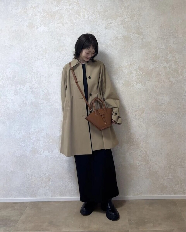 2026gu春バルマカーンAラインハーフコートお手本コーデ