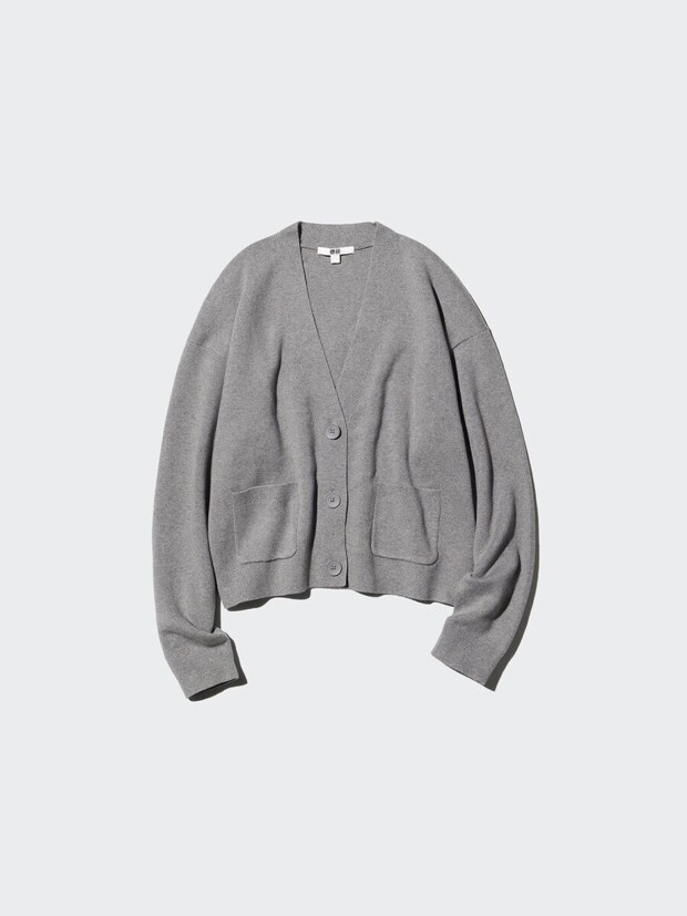 2026ユニクロ値下げスムースコットンVネックショートカーディガン