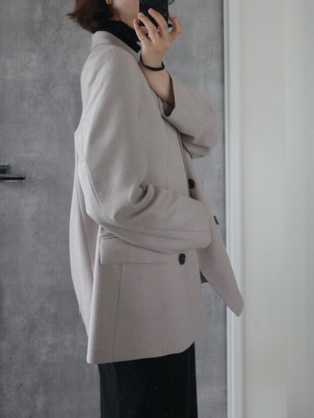 GUダブルブレストジャケット GUダブルブレストジャケット Lサイズ サイドシルエット