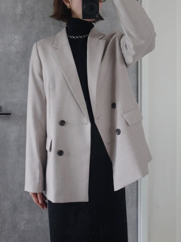 GUダブルブレストジャケット GUダブルブレストジャケット Lサイズ丈感