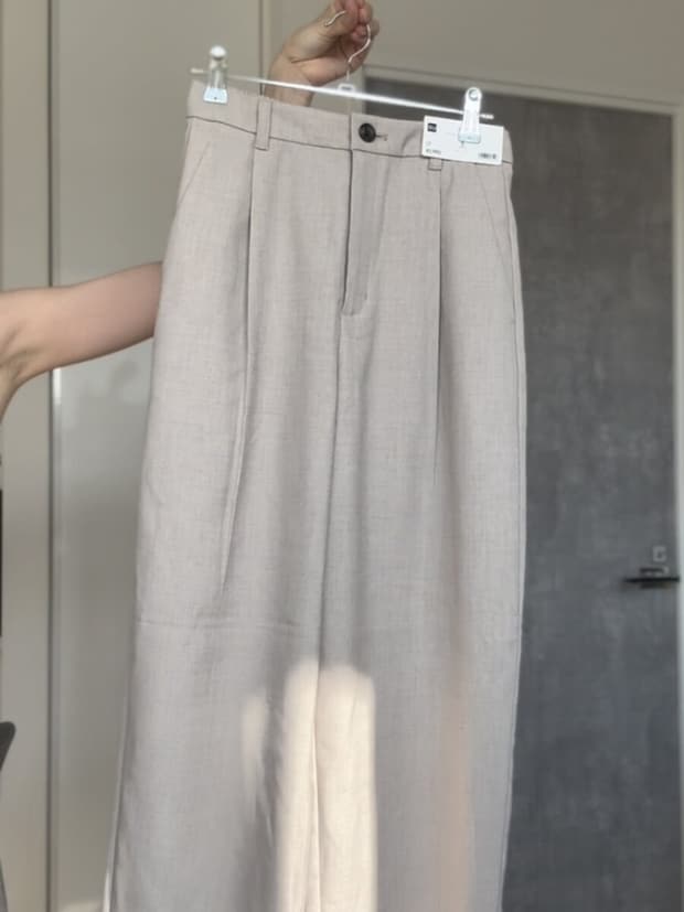 GUダブルブレストジャケット GUワイドテーパードアンクルパンツ