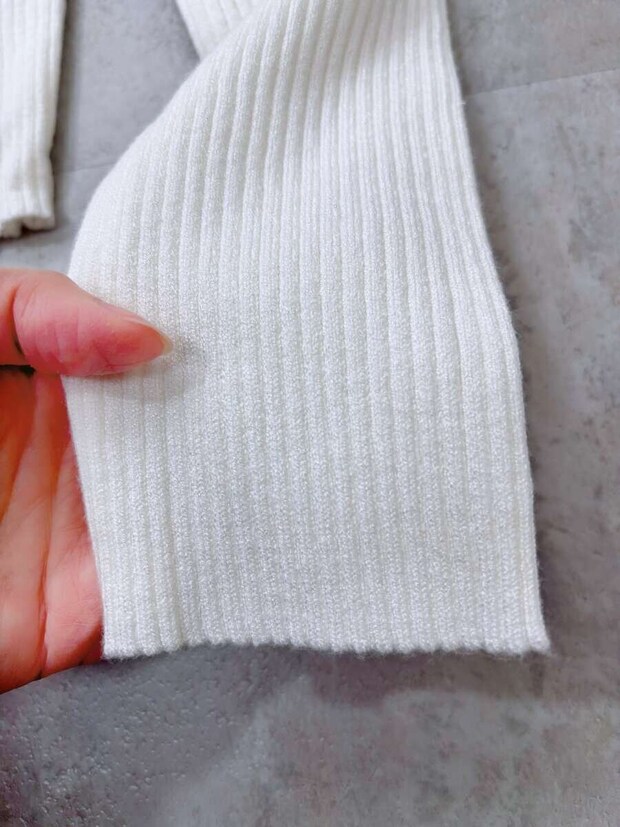 cocaチュールドッキングリブニット cocaチュールドッキングリブニットの袖口