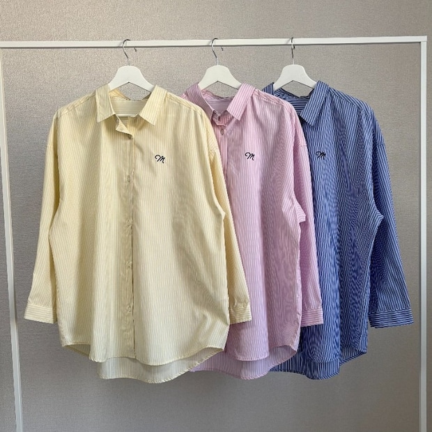 しまむらのストライプシャツ（Helm）