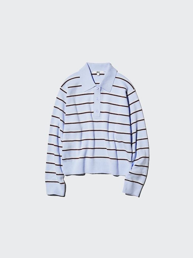 ユニクロのスムースコットンポロセーター