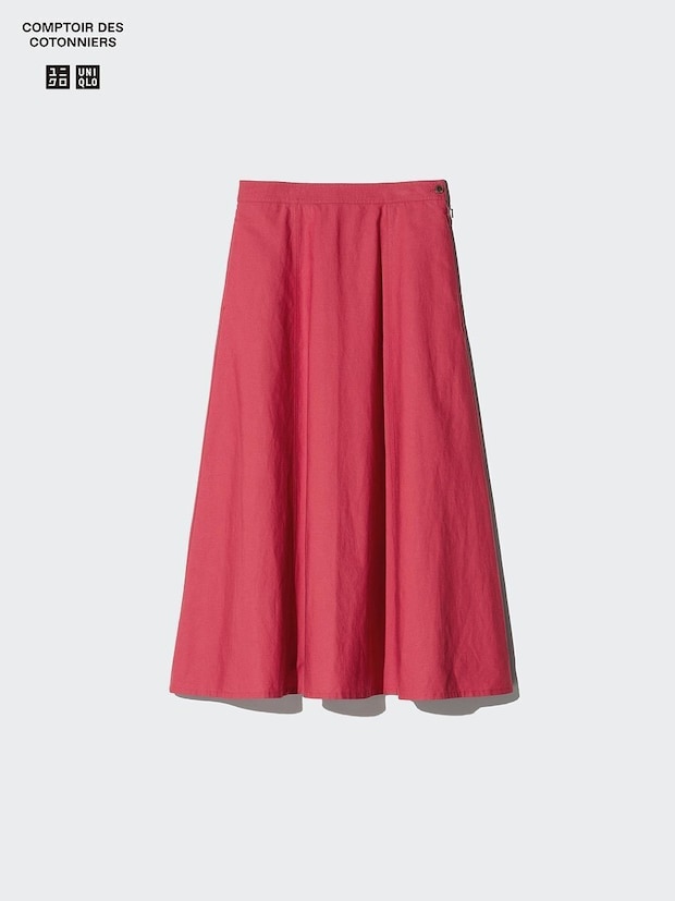 ユニクロのリネンブレンドフレアスカート