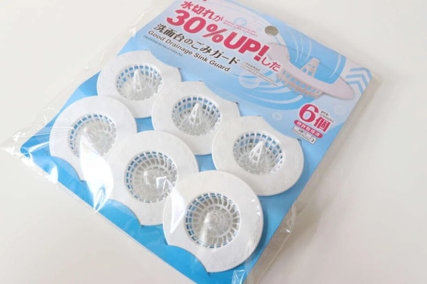 ダイソー　水切れが良い洗面台のごみガード　パッケージ
