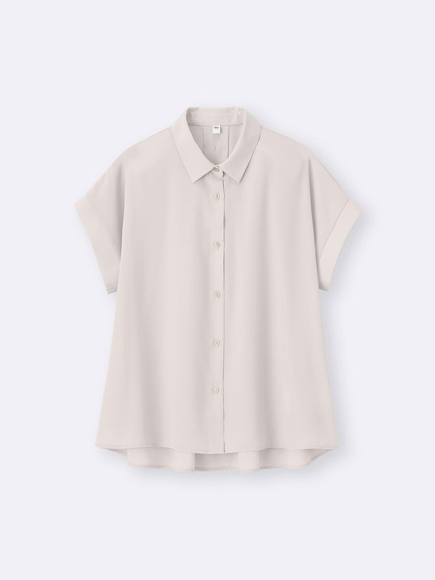 GUのドレープフレアシャツ