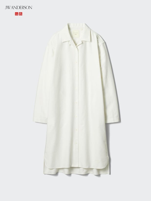 2026春ユニクロレディースオープンカラーオックスフォードシャツワンピース