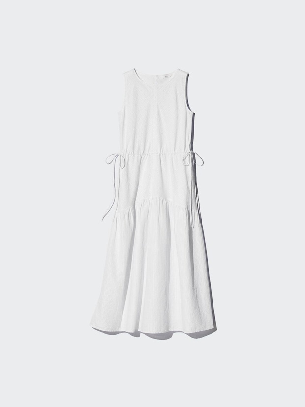 2026春ユニクロレディースリネンブレンドティアードワンピース