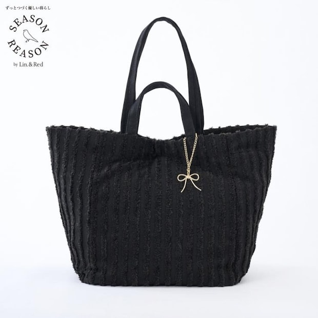 2026春しまむらコラボ黒トートバッグ