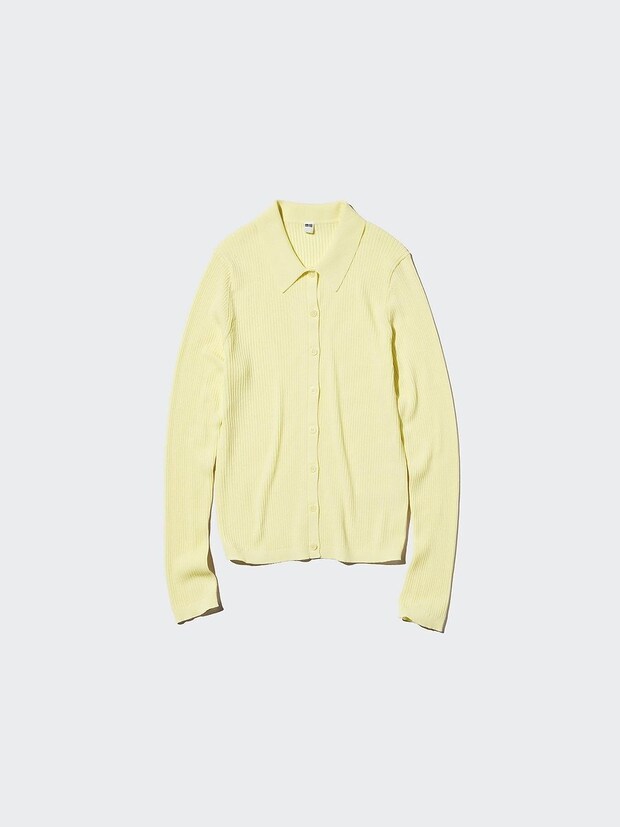 ユニクロ リブポロカーディガン ユニクロのリブポロカーディガン