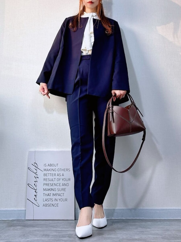 ZARA　MINI SACA PESPUNTES　セットアップスーツコーデ