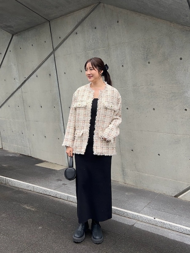 黒ワンピースコーデ3