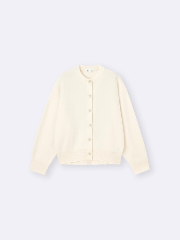 2026gu春値下げ大人女性おすすめスウェットライクニットドルマンスリーブカーディガン