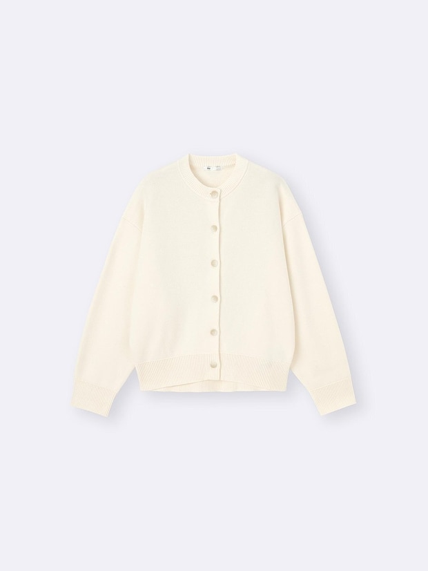 GUのスウェットライクニットドルマンスリーブカーディガン