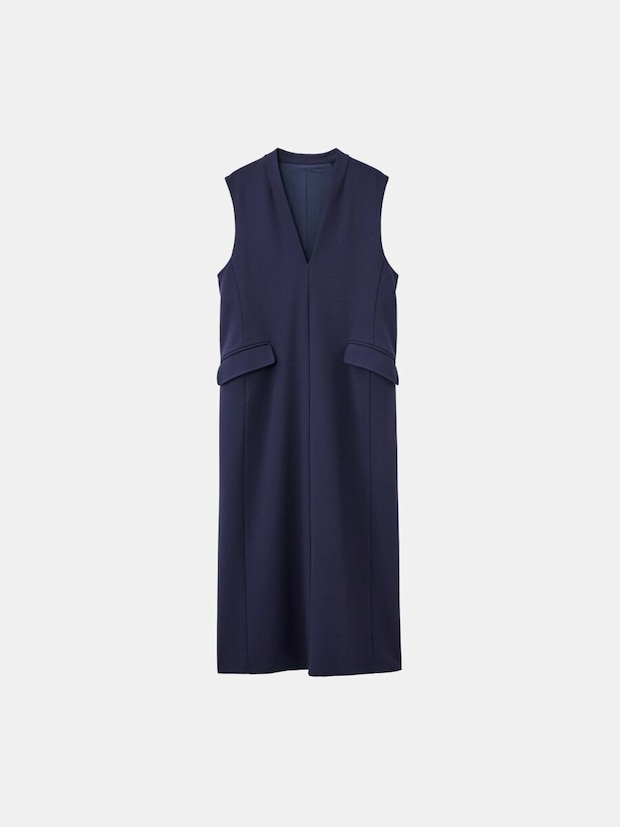 2026春plst大人女性おすすめジョーゼットジャージージャンパーワンピース