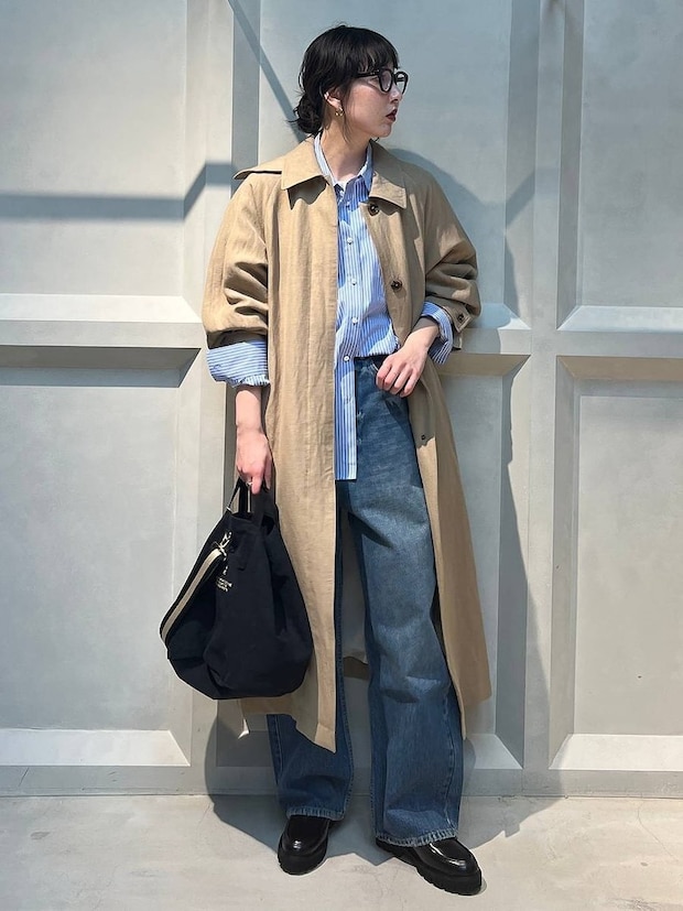 ストライプシャツコーデ2