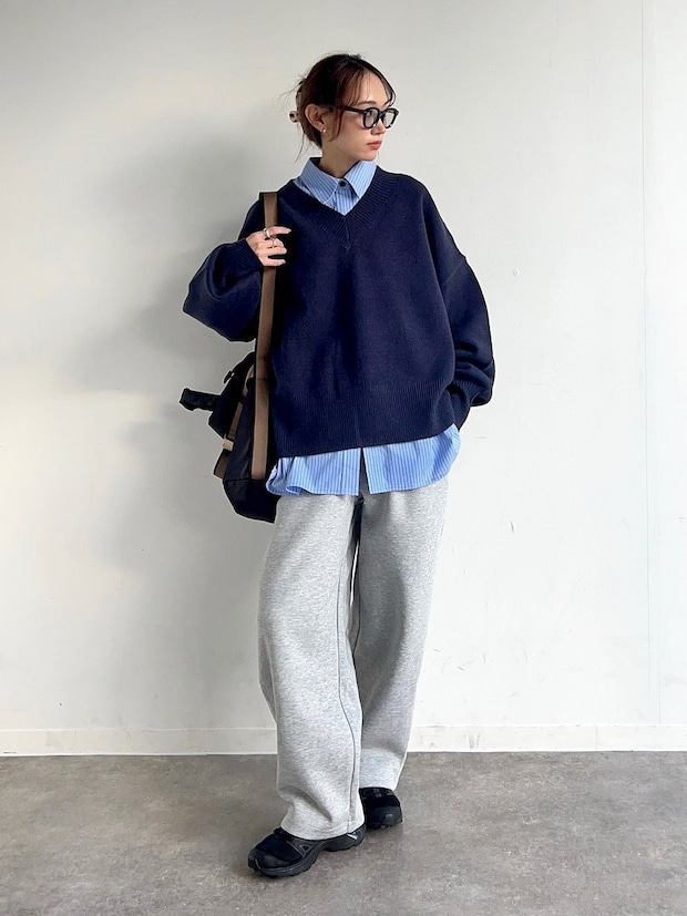 ストライプシャツコーデ4