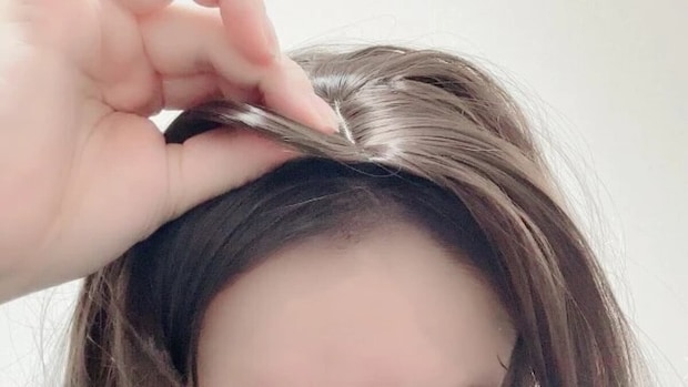 ダイソー　トップヘアウィッグ（分け目タイプ）　使用方法