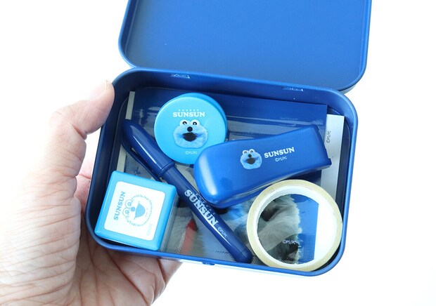 ミニ文具セット パペットスンスン缶ケースミニ文具セット