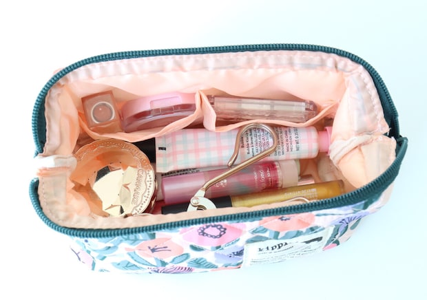 kippis花柄キルティングポーチ横長