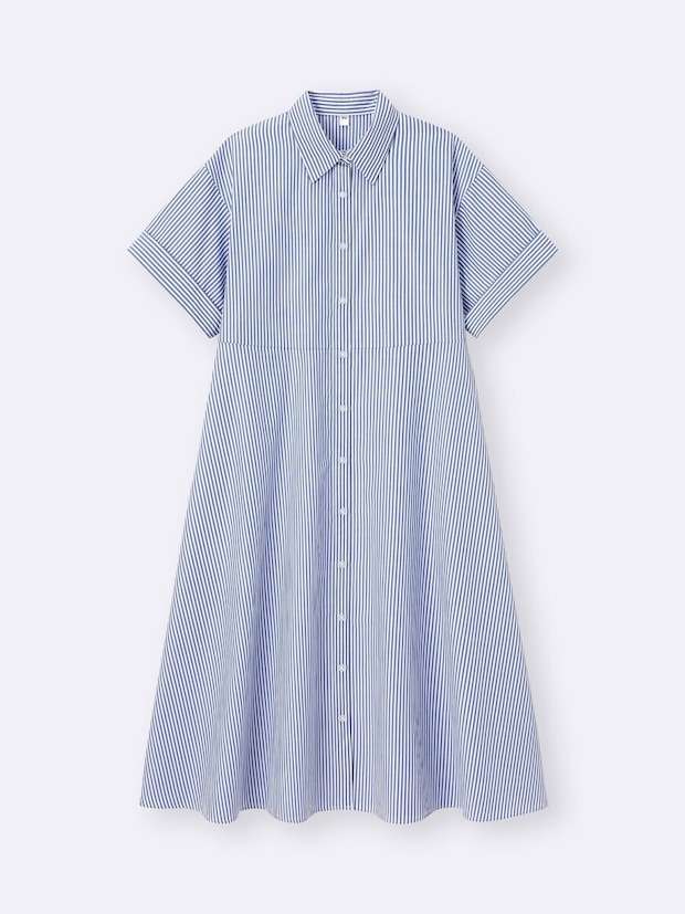GU フレアシャツワンピース GUのフレアシャツワンピース