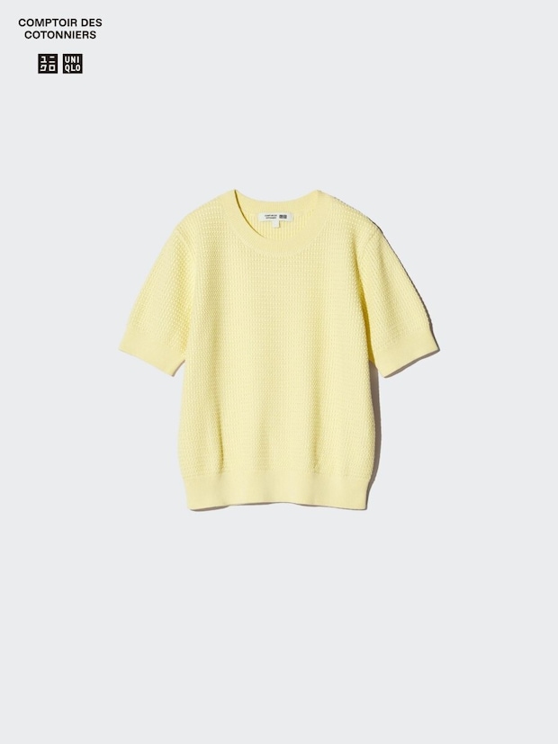 コットンクルーネックセーター 2026春夏ユニクロ大人女性おすすめコラボコットンクルーネックセーター