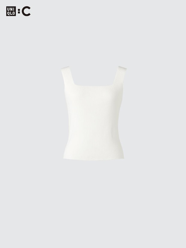 2026春夏ユニクロ大人女性おすすめコラボ3Dリブスクエアネックセーター