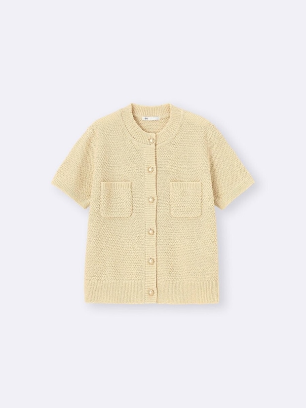 メタルボタンカーディガン 2026gu春大人女性おすすめメタルボタンカーディガン