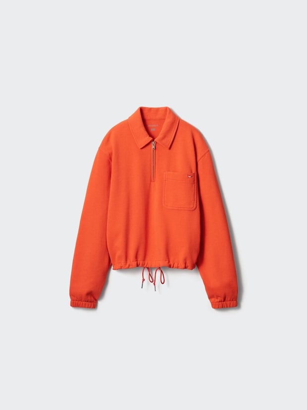 スウェットハーフジップシャツ／24 ORANGE