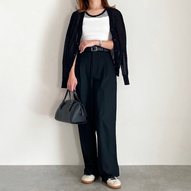 GUコットンブレンドスクエアネックキャミソール　タンクトップ重ね着