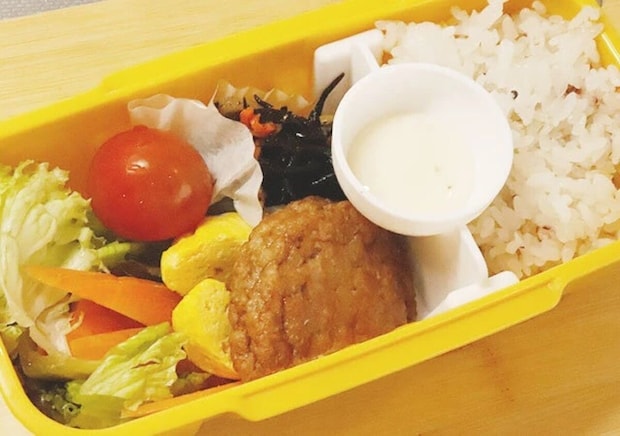 ダイソー　ランチボックス（ドーム型、1段、500mL）　使用例