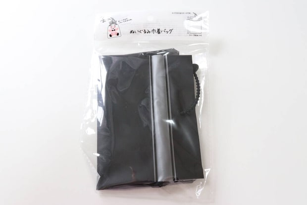 セリアのぬいぐるみ巾着バッグのパッケージ