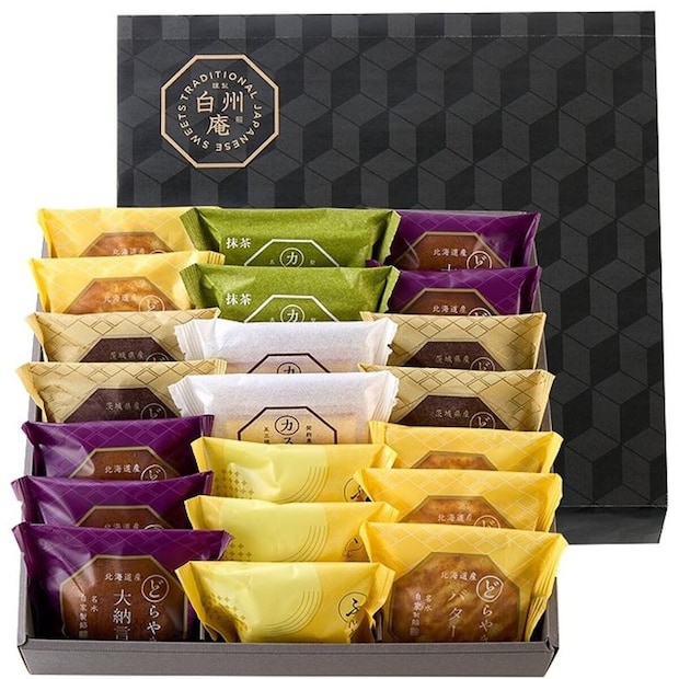 シャトレーゼ　大人数向けの個包装お菓子セット　どらやき・カステラ・ふんわりムーン詰合せ 21個入