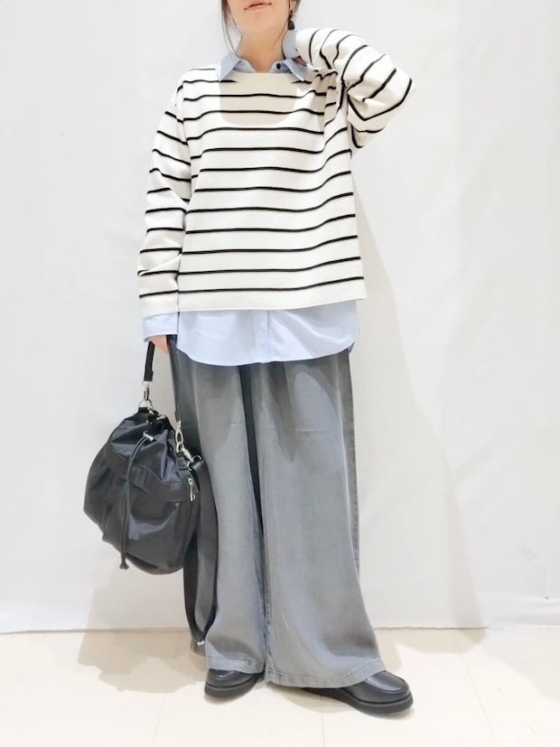 グローバルワークのスウェットライクボーダープルオーバー