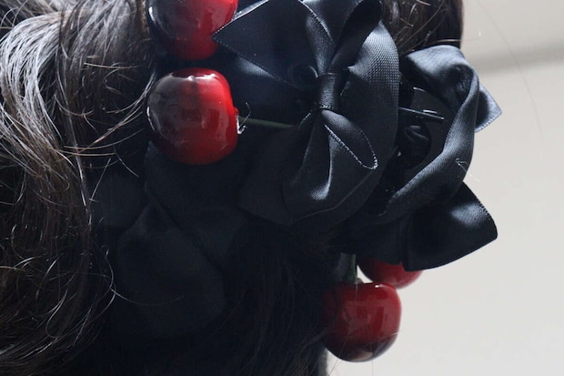 バンスクリップ（チェリー、ギャザー）　使用例