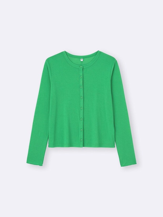 2026gu春大人女性おすすめソフトシアーカーディガン