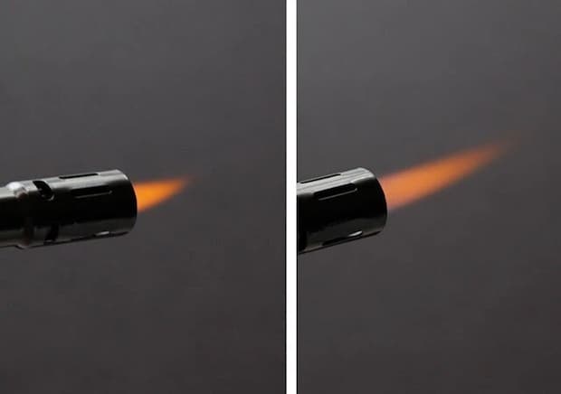 ダイソー　風に強い折りたたみ着火ライター（ターボ式）　炎調節